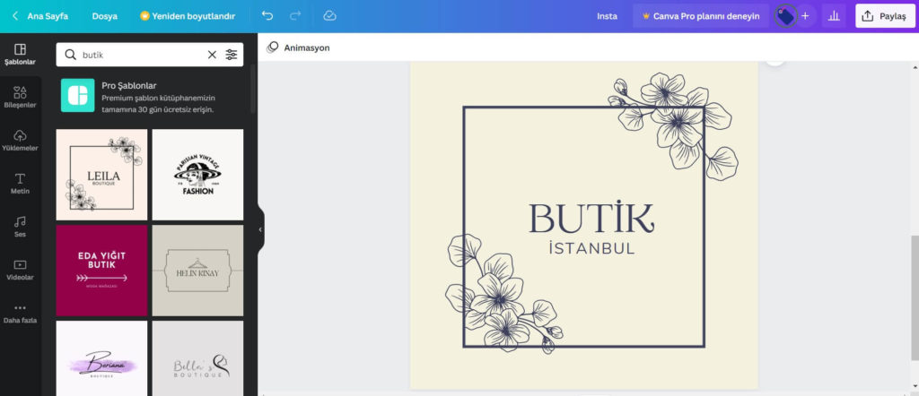 butik istanbul canva logo